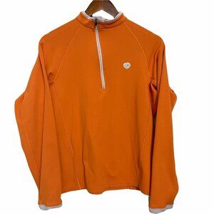 Pearl Izumi Women's Orange 1/2 Zip Activewear Side Pocket Jacket Size Medium